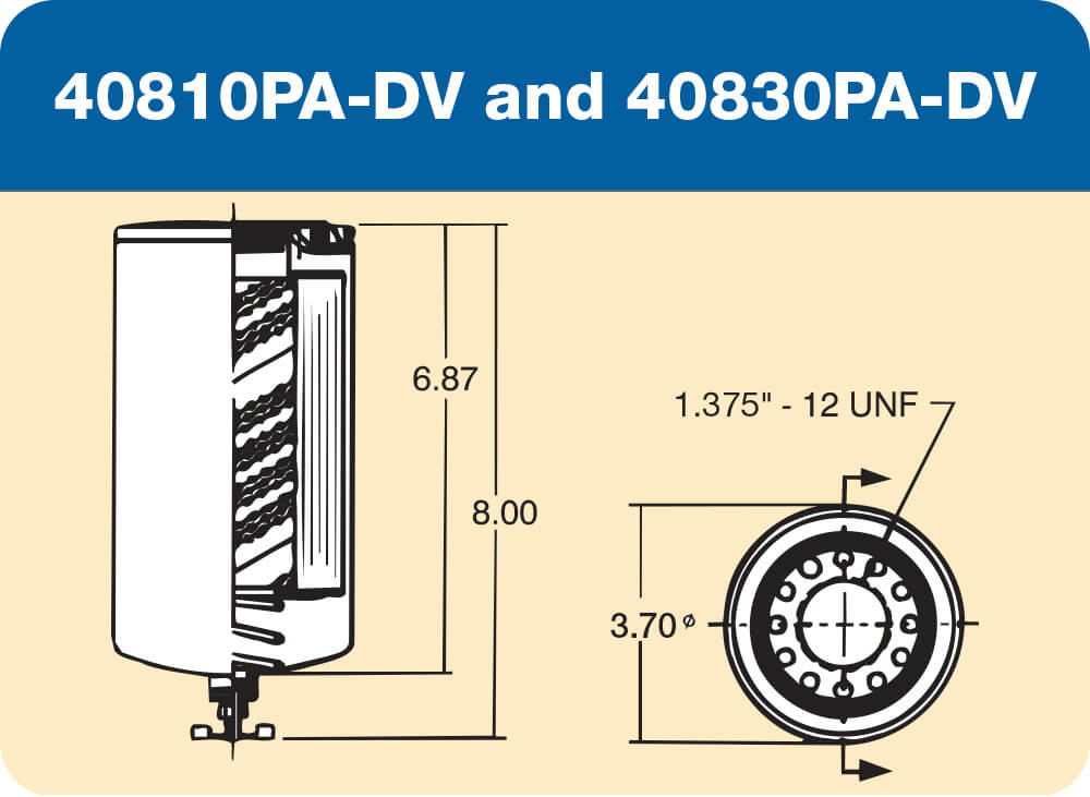 40810 PA-DV and 40830 PA-DV Diagram