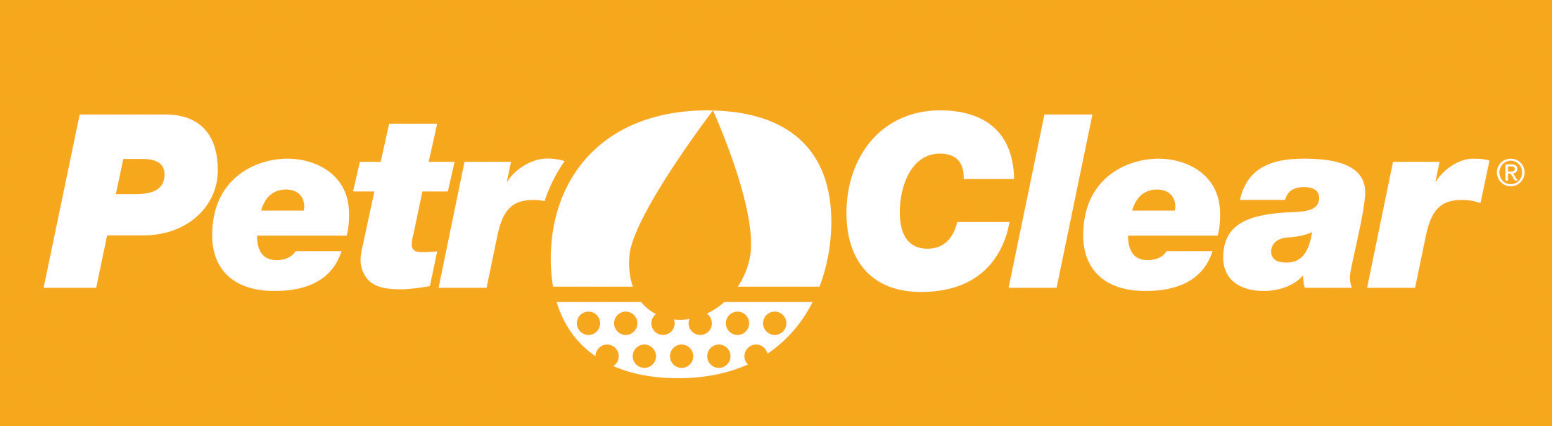 PetroClear White Logo on Yellow